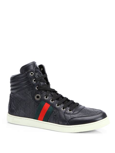 how to wear gucci sneakers mens|gucci sneakers black high top.